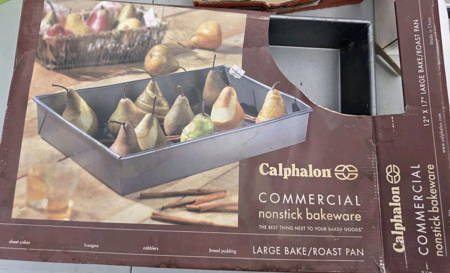 Calphalon Oversized Roast/Bake Pan 12” X 17” Roast Bake Huge Pan Double Cake