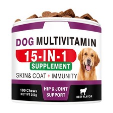 15 In 1 Dog Multivitamins And Supplements, Dog Hip And Joint Supplement 250g