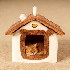 Indoor Cat House, Dog Tent for Indoor, Covered Dog Bed Pet House with Non-Sli...
