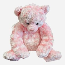 GUND LIFE 15 IN PINK SITTING DOWN BEAR PLUSH WITH BOW