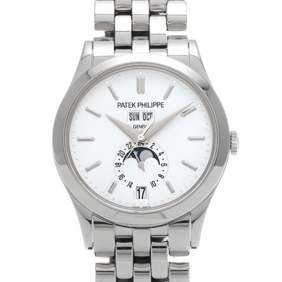 PATEK PHILIPPE Annual calendar Moon Phase 5396/1G-010 Silver WATCH 692759