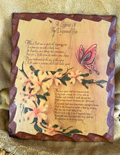 Vintage Legend of the Dogwood Tree Wood Plaqu...