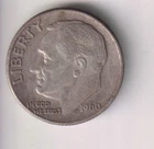 1960-D ROOSEVELT DIME 10¢ DENVER MINT 90% SILVER COIN UNITED STATES OF AMERICA
