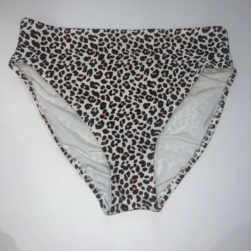 Bikini Coco Reef para mujer XL animal print blanco marrón naranja traje de baño nuevo sin etiquetas Foto 3 de 4