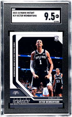 2023 Panini Instant Victor Wembanyama #19 RC SGC 9.5 Spurs | eBay