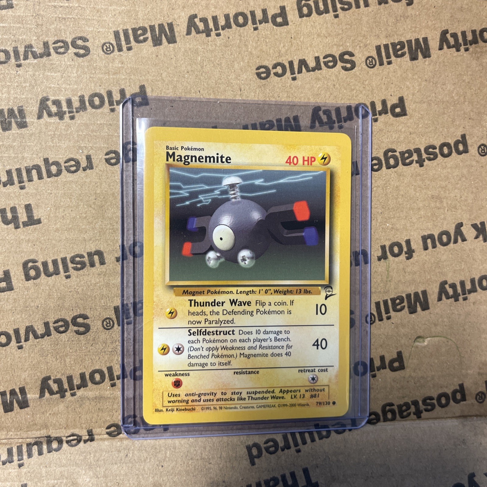 Magnemite 79/130 Base 2 Set Pokemon TCG Card Unlimited Near Mint - Mint