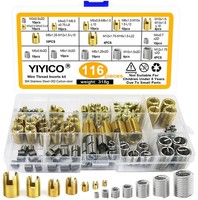 Yiyico 116X Gewinde, M3, M4, M5, M6, M8, M10, M12, Selbstschneidende EinsäTze