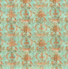 Free Spirit - Palette Teal By Tim Holtz - Wallpaper - Teal, Fabric by the Yard