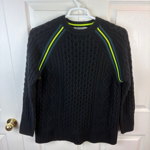 Women's T.Alexander Wang Cable Knit Sweater Black Wool Cashmere Small S