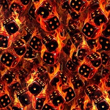 Hot Roll of the Dice - 18"x46" Hydrographic Film Hydro Dipping