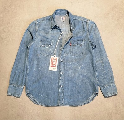 Levi s Vintage Clothing Sawtooth 1955 Western Sägezähne Größe M