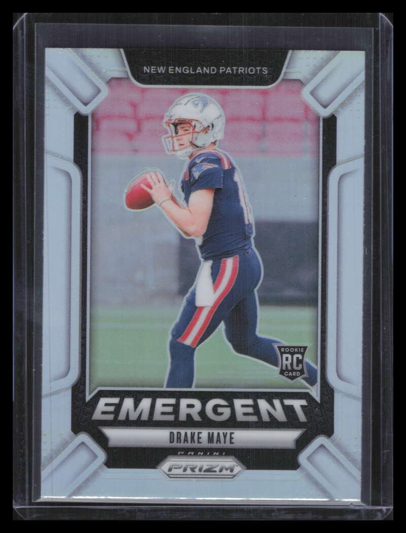2024 Panini Prizm Emergent Prizms Silver Refractor 4 Drake Maye Rookie