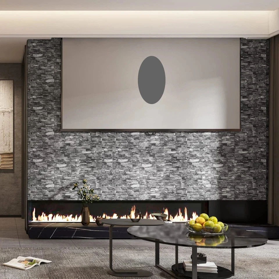 10PCS 3D Wall Panels Peel and Stick 3D Brick Wallpaper Peel and Stick Faux Stone - Image 2 of 4