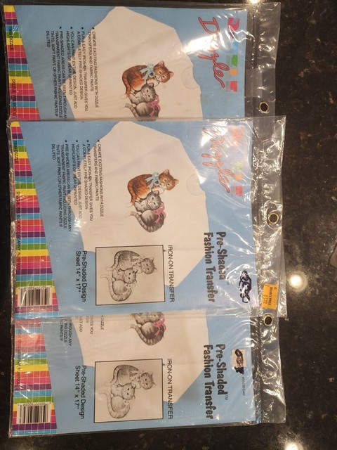 3 Dizzle 1989 Iron On Transfer KITTENS pre-Shaded Fashion Transfer CATS 50039 3 Dizzle 1989 Iron On Transfer KITTENS pre-Shaded Fashion Transfer CATS 50039