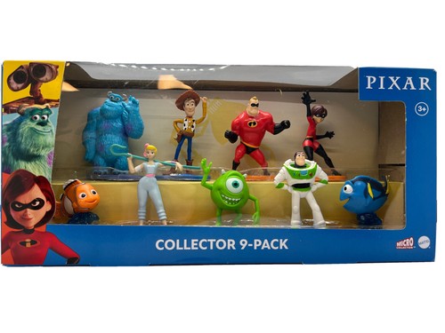 Mattel Disney Pixar collector's 9-pack figure set Woody, Buzz, Sulley, Nemo NEW! - Afbeelding 1 van 5