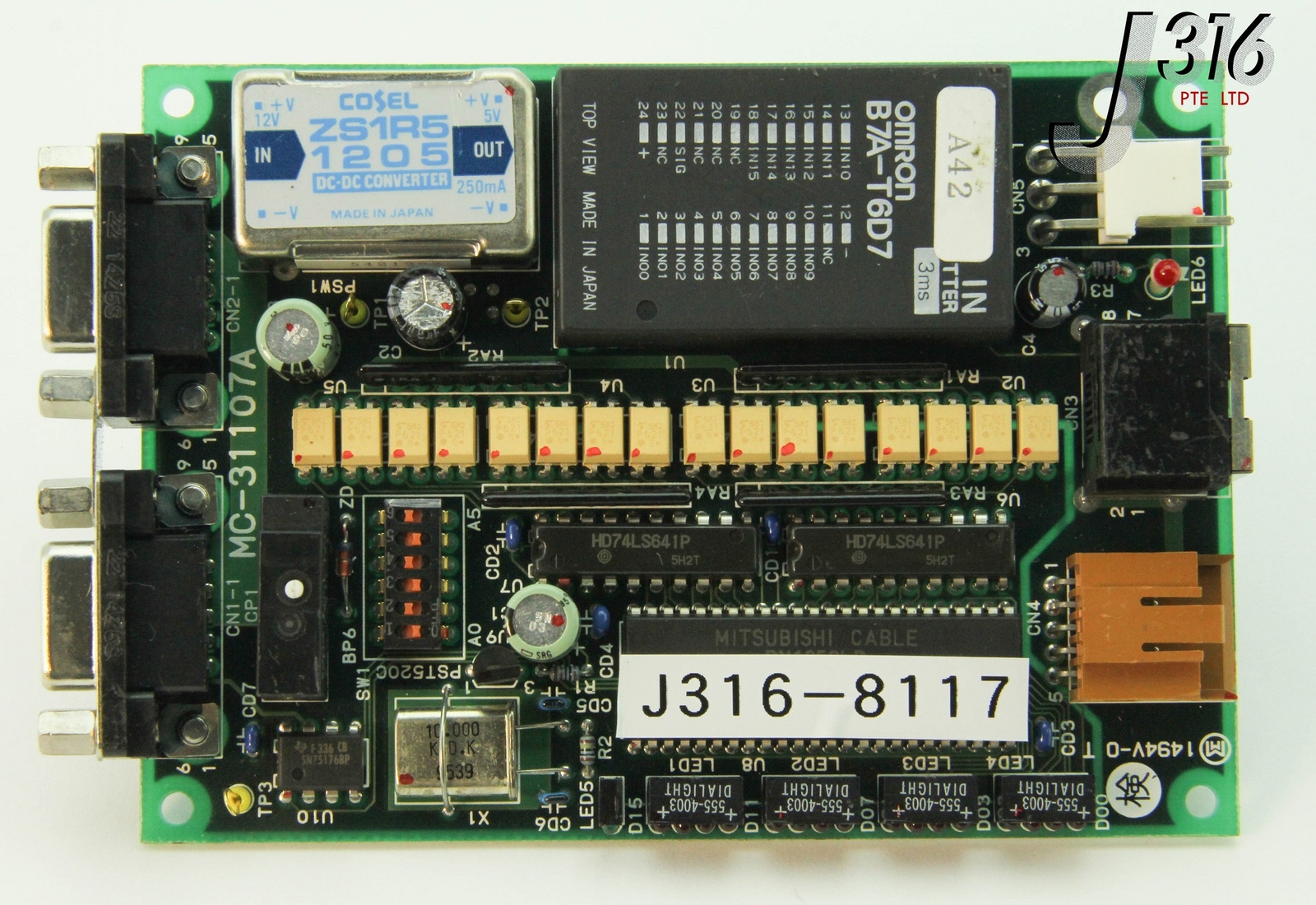 8117 TOKYO ELECTRON PCB ASSY D/OUT, 1181-000538-12, 118100053812 MC-31107A