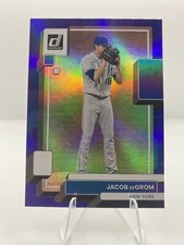 Jacob DeGrom 2022 Donruss #101 Purple Pandora Prizm Mets