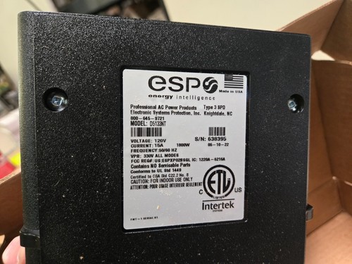 ESP Digital QC Surge Protector Noise Filter D5133NT 120 Volt 15 Amps New Open Bo - Picture 6 of 9