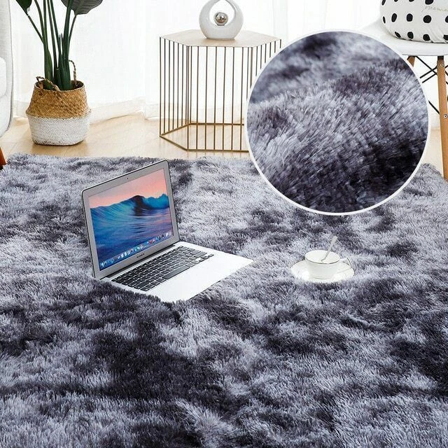 Soft Mat Thick Carpet Living Room Plush Bed Room Fluffy Floor Home Decor Rug - Image 2 of 4