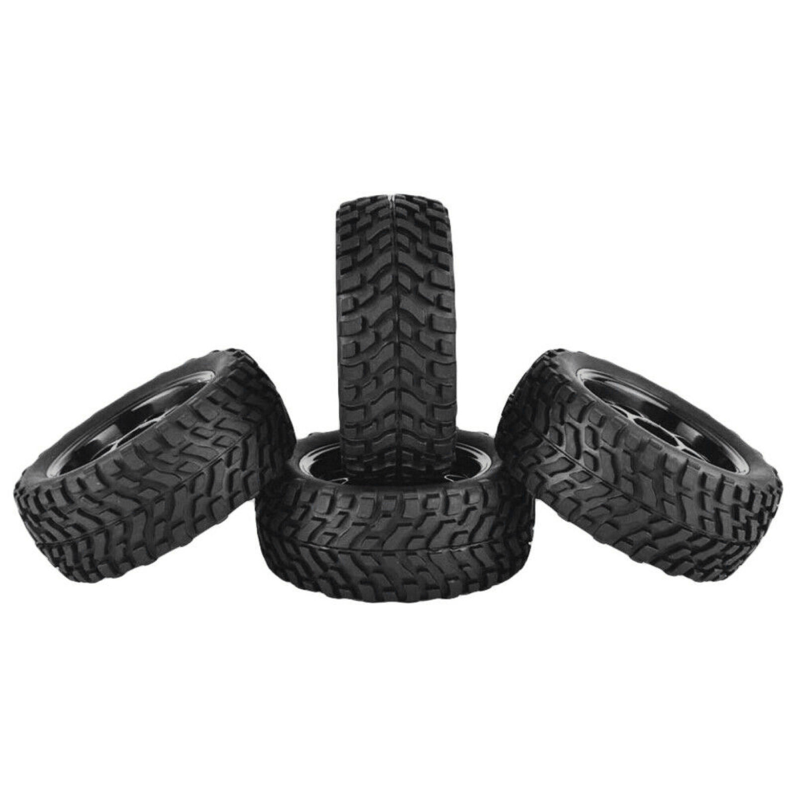 4* Nuevo 75 mm Goma Rally Car Llanta y Neumáticos Hexagonal Para HSP HPI 1:10 RC Coche de Carreras