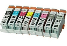 8 Pack Printer Ink Cartridge Combo full Set for Canon Pixma CLI-42 Pixma Pro 100