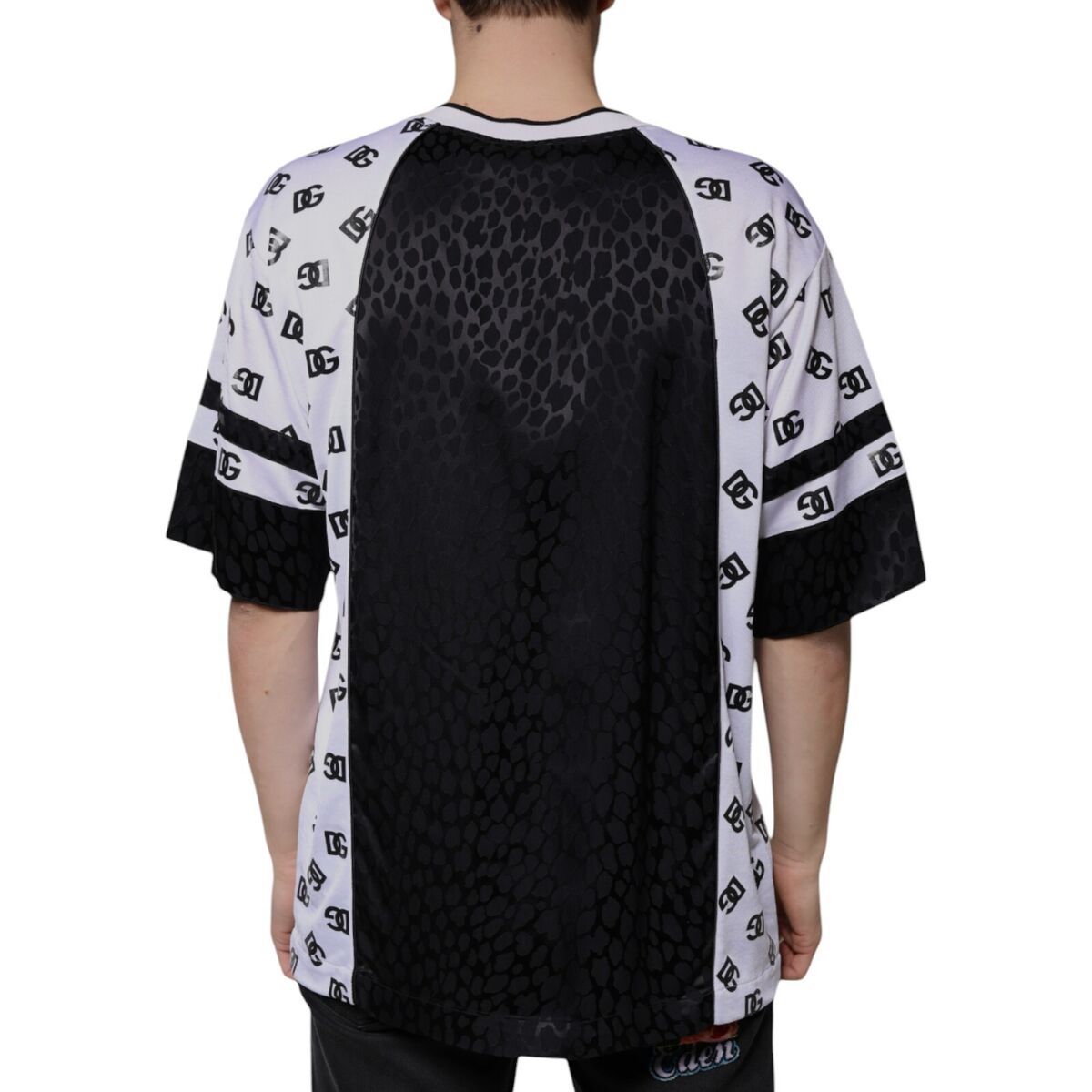 DOLCE & GABBANA T-shirt Black White Logo Men Short Sleeves DOLCE & GABBANA T-shirt Black White Logo Men Short Sleeves