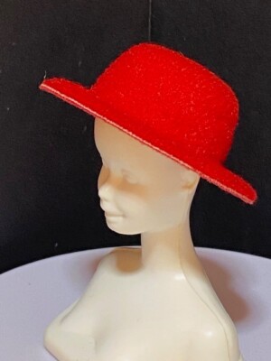 Cute Red Hat  for Barbie 2.25'' Wide Perfect for OOAK Crafts