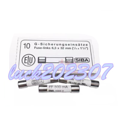 1PC NEW siba Core 7017240 FF 500mA 1A FF1.6A 2A 6x32 DMI1000V Insurance #ZJ
