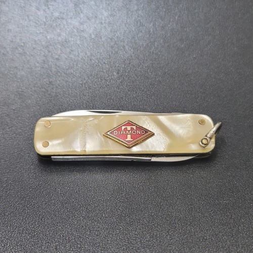 Vintage Enameled Logo Pocket Knife Diamond TMotor Truck Co Chicago pre 1950's - Picture 3 of 11