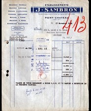PONT-CHATEAU (44) MATERIEL & MACHINES AGRICOLES "J. SAMBRON" en 1948
