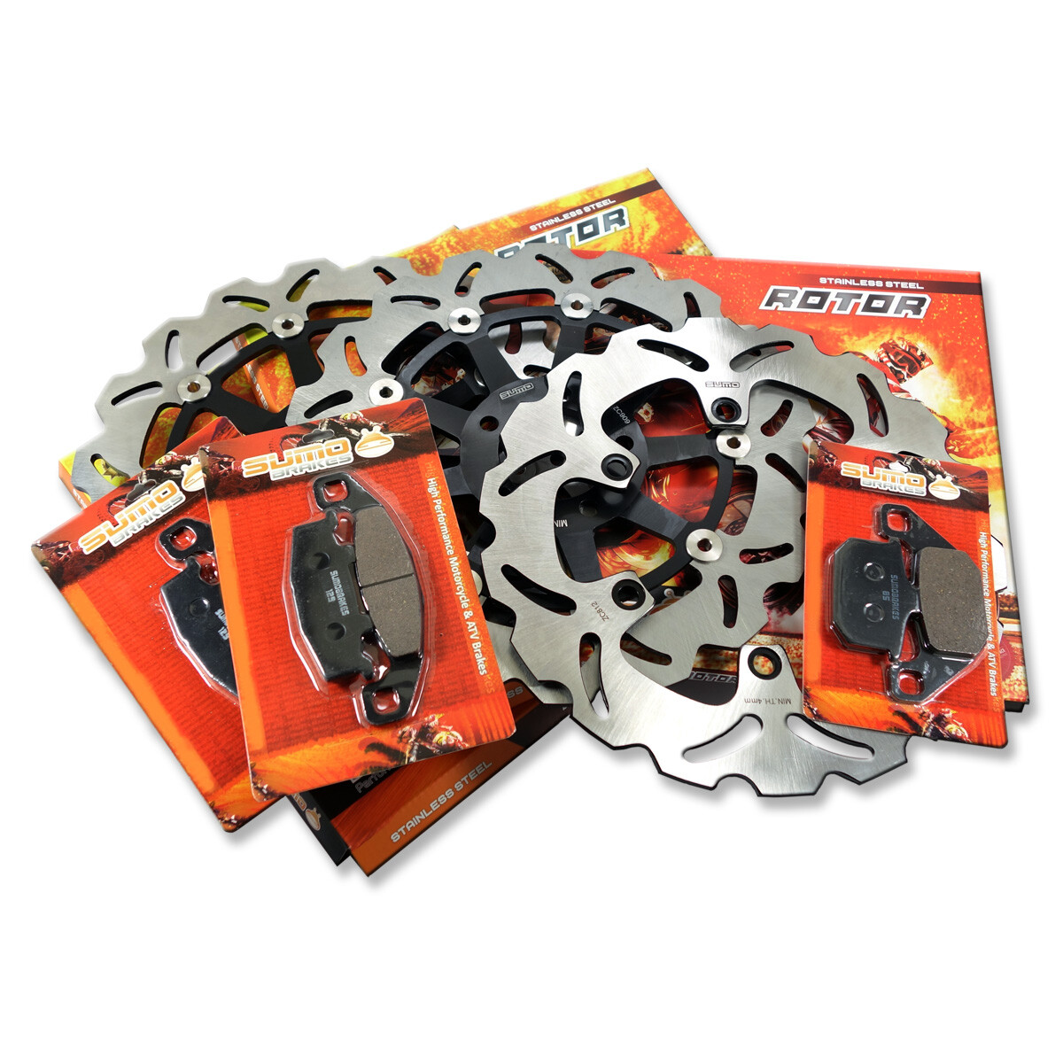 Front+Rear Brake Disc Rotor+Pads for Kawasaki GTR ZG 1000 A Concours