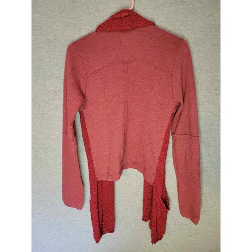 Women's Lucky Brand Lucky Lotus Softest Knitwear Pockets Red Cardigan Small - Picture 2 of 12