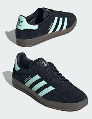 adidas Originals Gazelle Indoor JR7112 Core Black Clear Mint adidas Originals Gazelle Indoor JR7112 Core Black Clear Mint