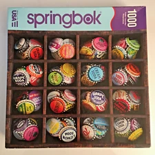 SPRINGBOK COLORFUL CAPS Jigsaw Puzzle 1000 pcs 24" x 30" #33-10737 COMPLETE!
