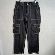 BDG Urban Outfitters Womens Black Skate Cargo Pants Size 27 Straight Leg