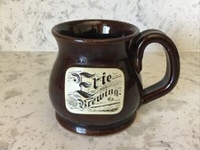 Sunset Hill Stoneware ERIE BREWING CO. 11 oz Brown Mug Made in USA