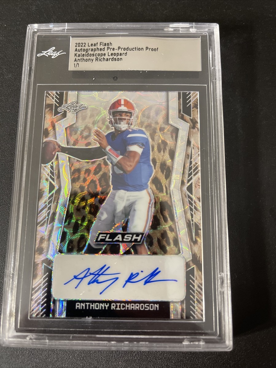 ANTHONY RICHARDSON Rookie Auto 1/1 2022 Leaf Flash RC ANTHONY RICHARDSON Rookie Auto 1/1 2022 Leaf Flash RC