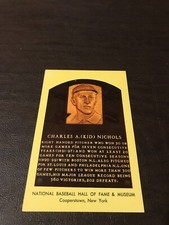 UNPOSTED POSTCARD - BASEBALL HALL OF FAME - CHARLES (KID) NICHOLS.....SLOT  170