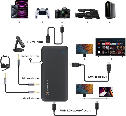 Carte de Capture Vidéo USB 3.0 Ultra Faible Latence pour PS5/PS4/Switch Streaming - Photo 8/10