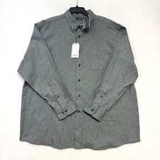 ROUNDTREE  YORKE Men Portuguese Flannel LS Shirt Classic Gray Sz 2Xl NWT