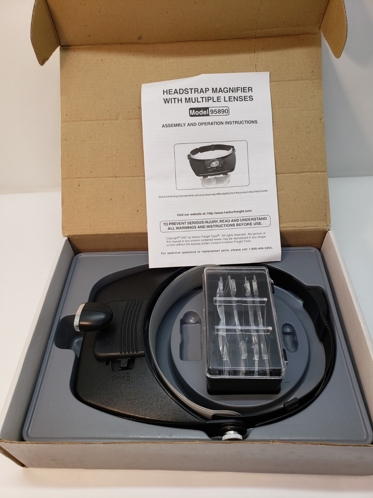 Head Strap LIGHTED MAGNIFIER Multiple Lens Harbor Freight 95890 LOW