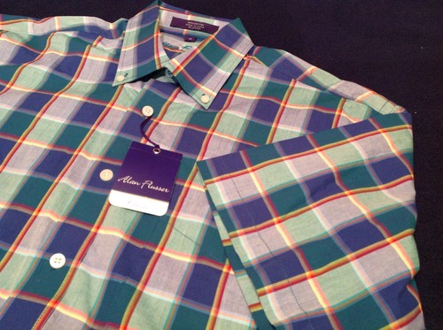 Alan Flusser Classic Plaid Medium Shirt Beautiful Free Shipping - Picture 3 of 6