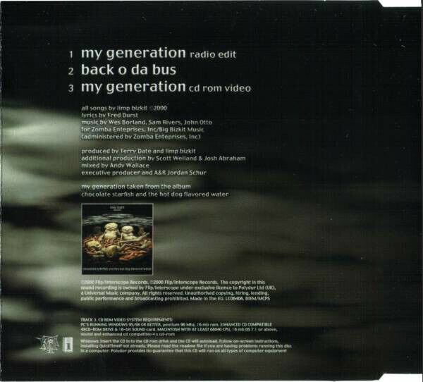 LIMP BIZKIT MY GENERATION #1 CD UK Import 3 Track Enhanced LIMP BIZKIT MY GENERATION #1 CD UK Import 3 Track Enhanced