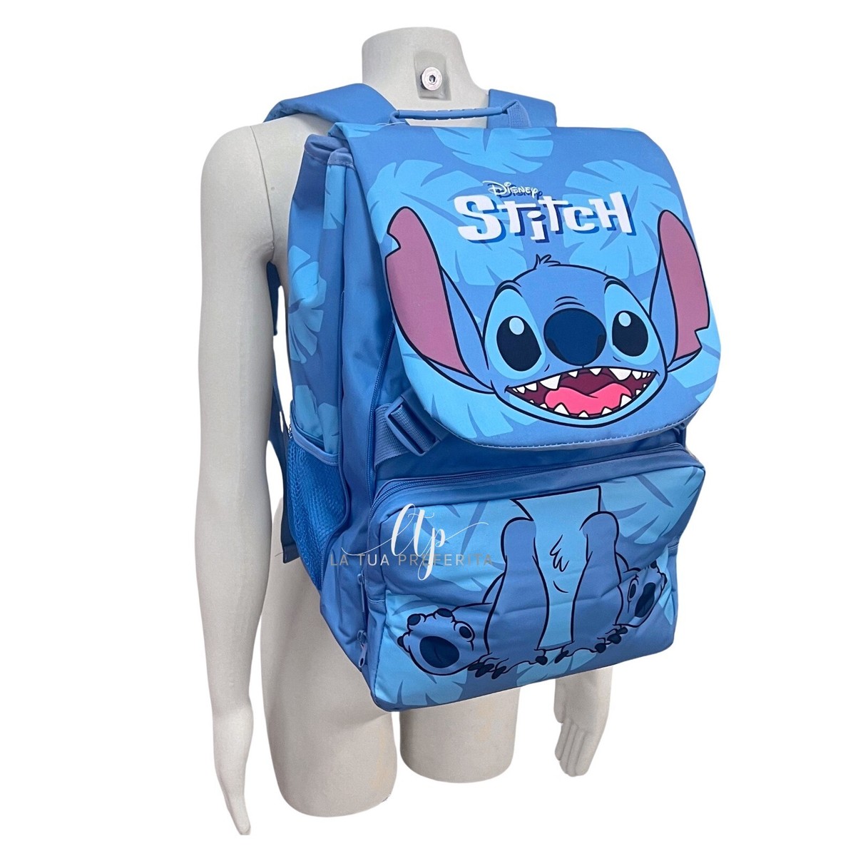 Disney Stitch Grande Zaino Estensibile 45x30cm Scuola Elementare Bambino  Bambina