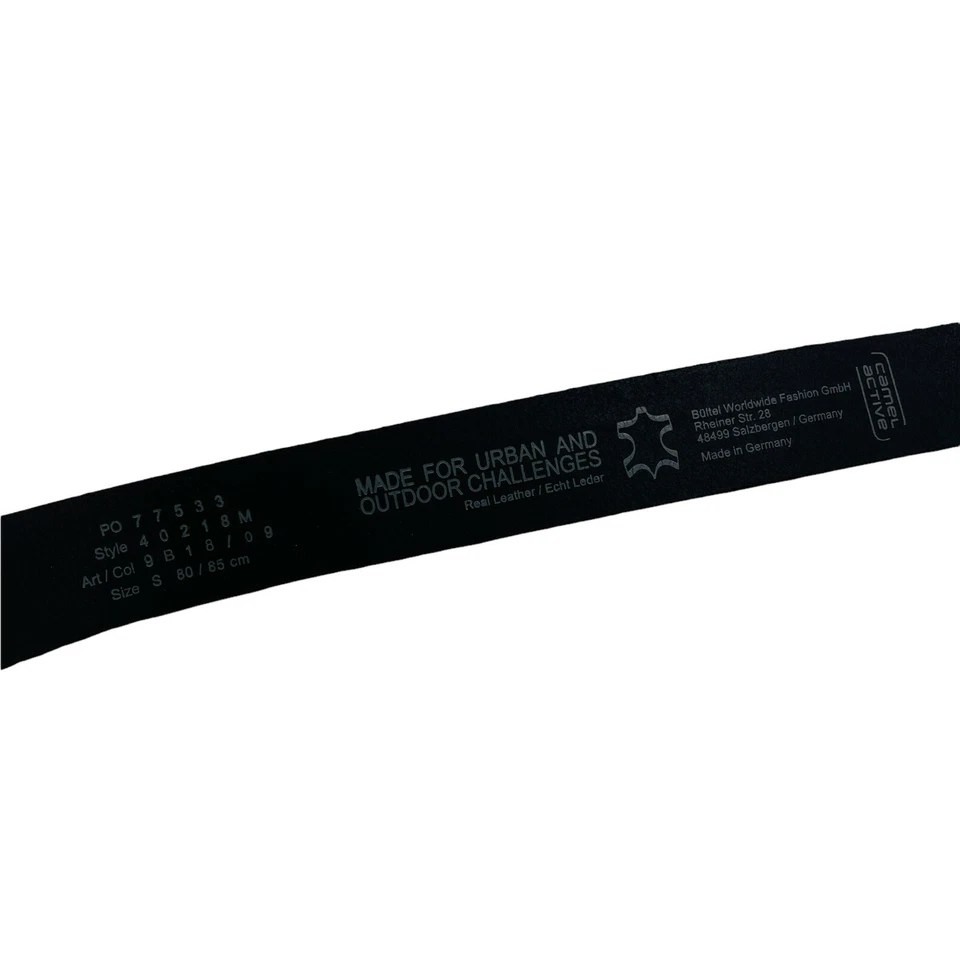 Camel Active Cuero Negro Cinturón Talla S 80 85 CM - Imagen 4 de 4