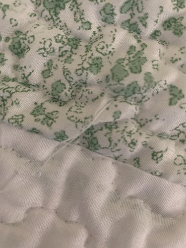 Copriletto REVERSIBILE smerlato floreale verde, dimensioni complete 86” x 86” - Foto 15 di 15