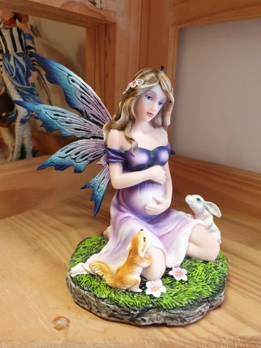 FAIRY HADAS ELFEN FEES FATA INCINTA MAMA COLLECTION CON ANIMALI NO LES ALPES - Picture 4 of 7