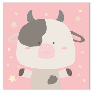 Nordic Cow Cartoon Art Canvas Painting Poster Picture Baby Room