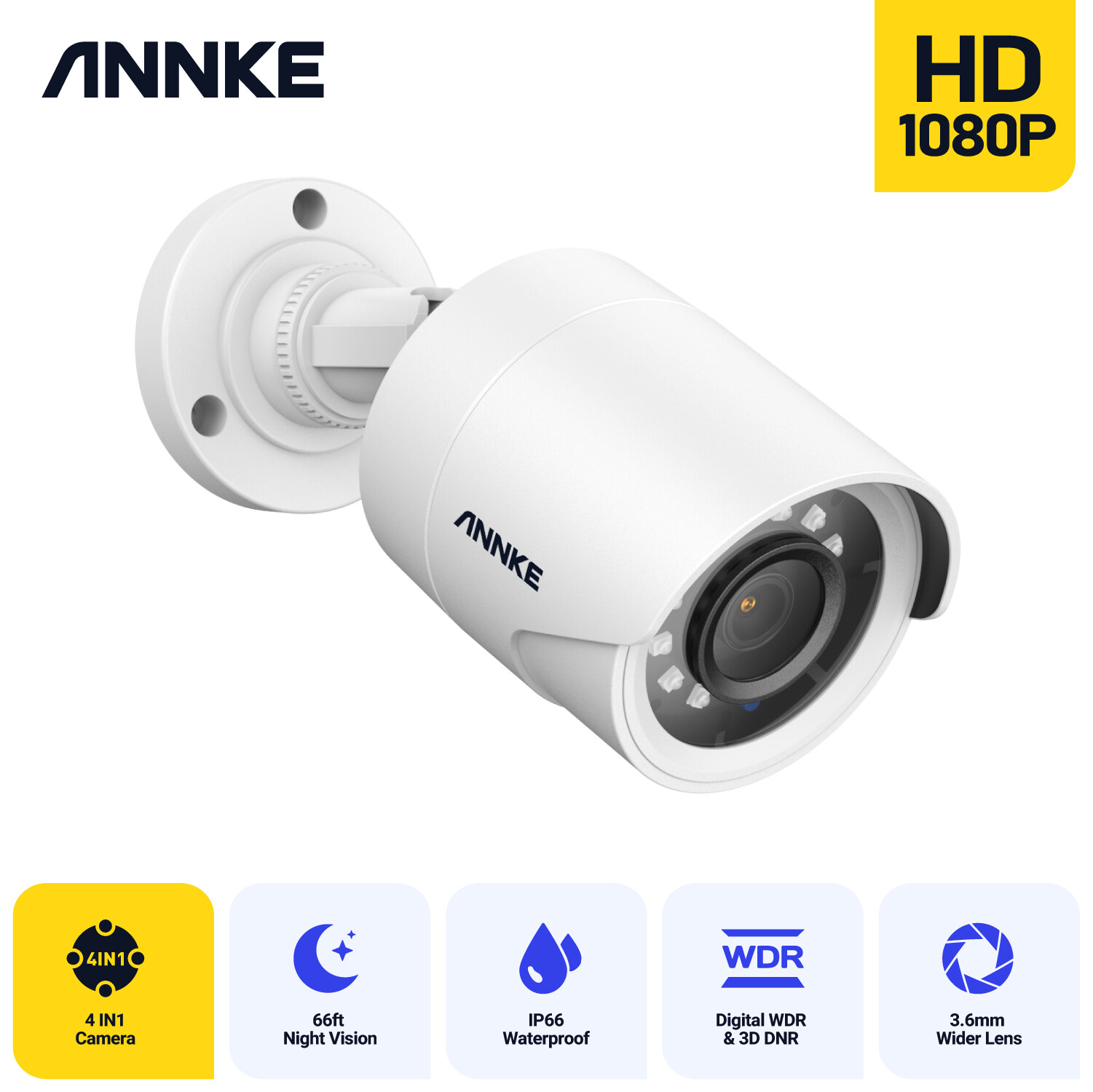 Annke Security Guarding Vision Annke ANNKE 1080P HD 4in1 CCTV Home