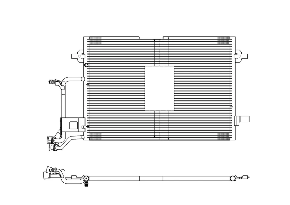AC Condenser A/C Air Conditioning for Audi A4 1996-2002 Volkswagen Passat 98-02 Foto 3 de 4